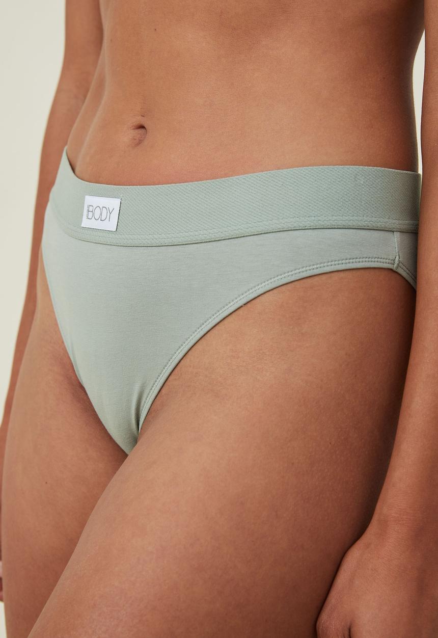 Cotton On - Organic cotton branded bikini brief - jade