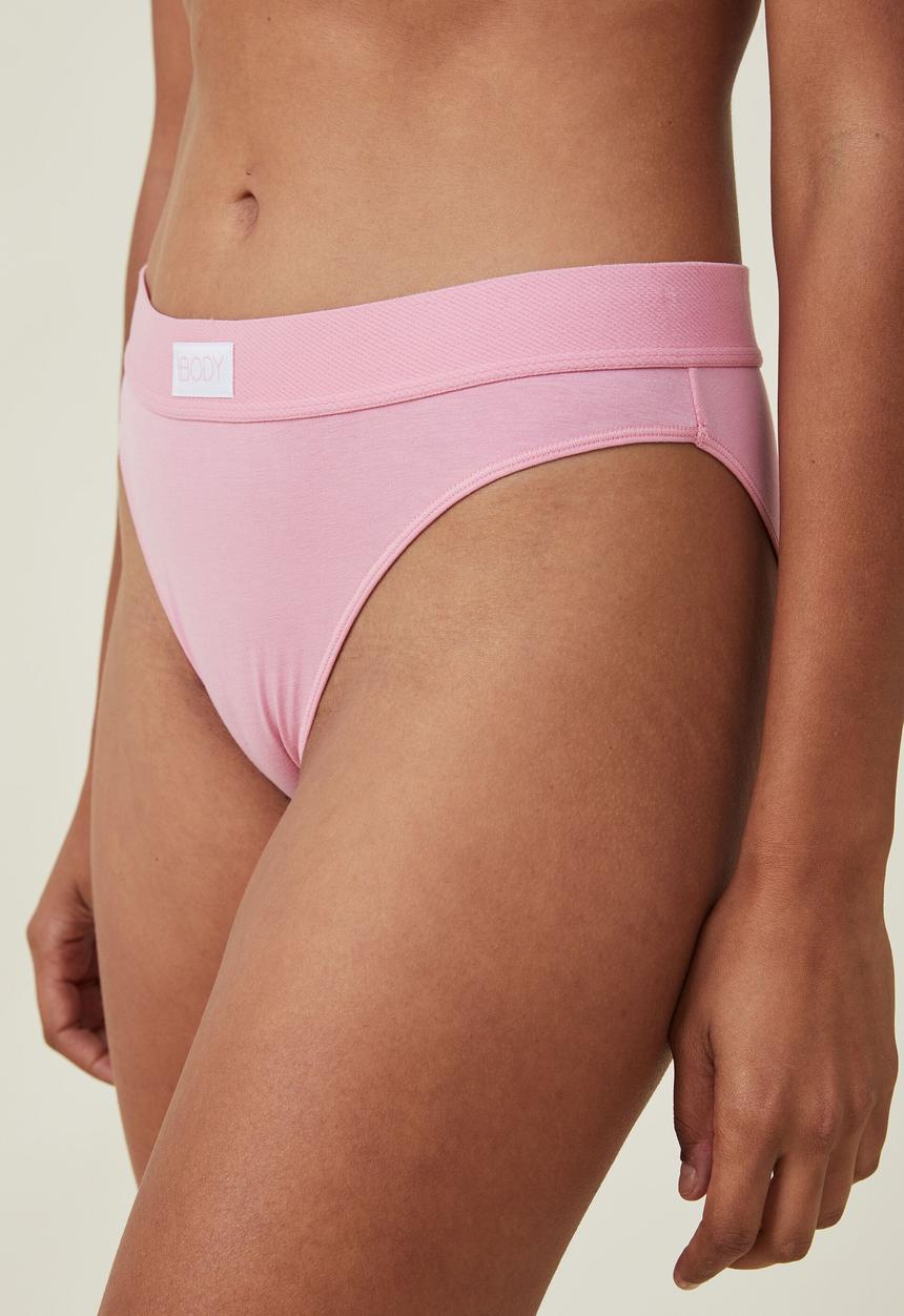 Cotton On - Organic cotton branded bikini - sea pink