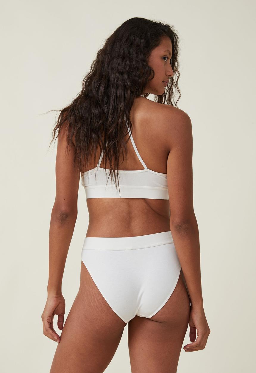 Cotton On - Organic cotton branded bikini - whisper white