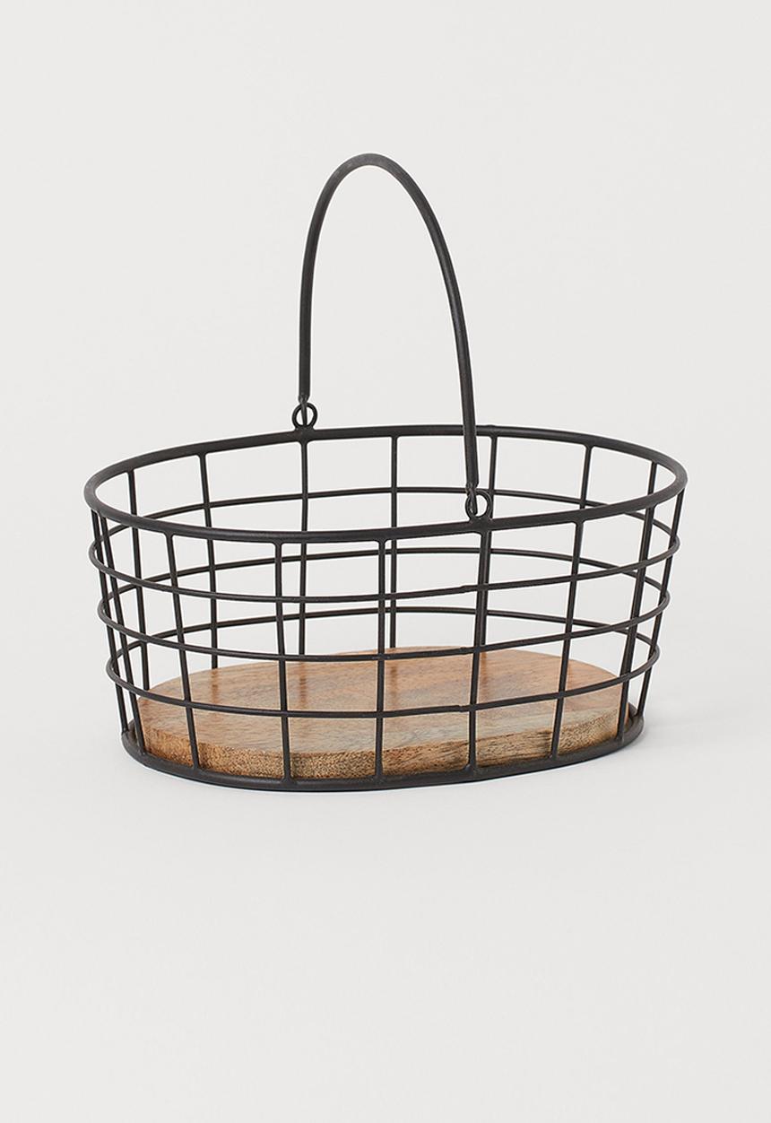 H&M - Small metal storage basket - black
