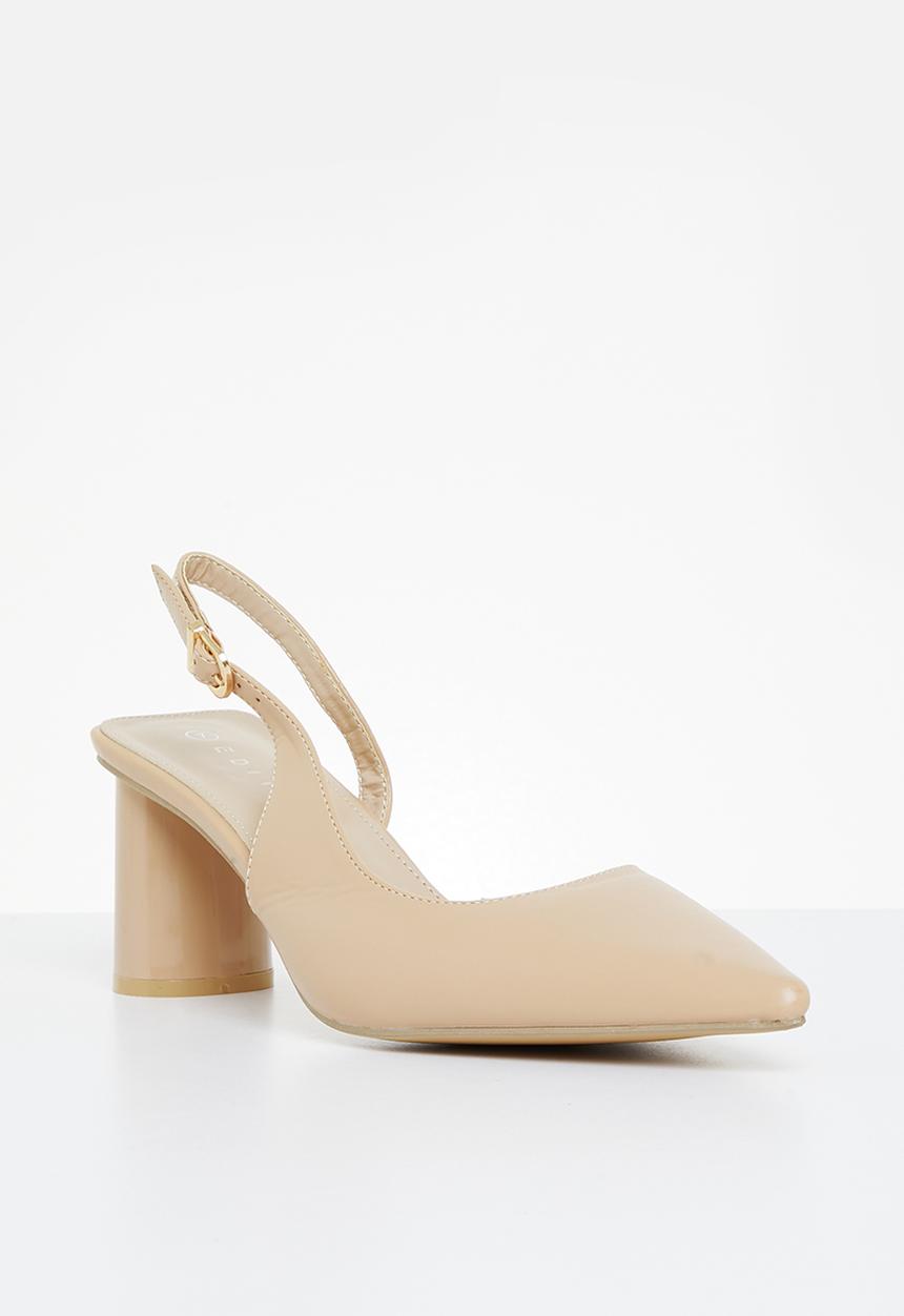 edit - Atlas slingback block heel - natural