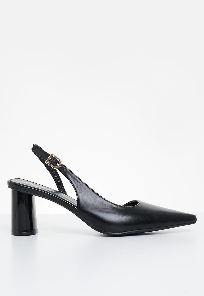 edit - Atlas slingback block heel - black