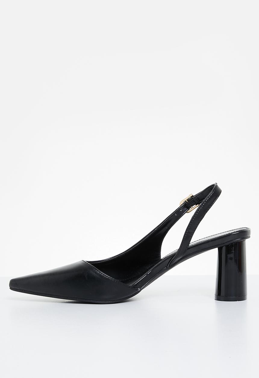 edit - Atlas slingback block heel - black