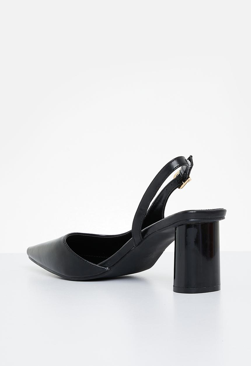 edit - Atlas slingback block heel - black