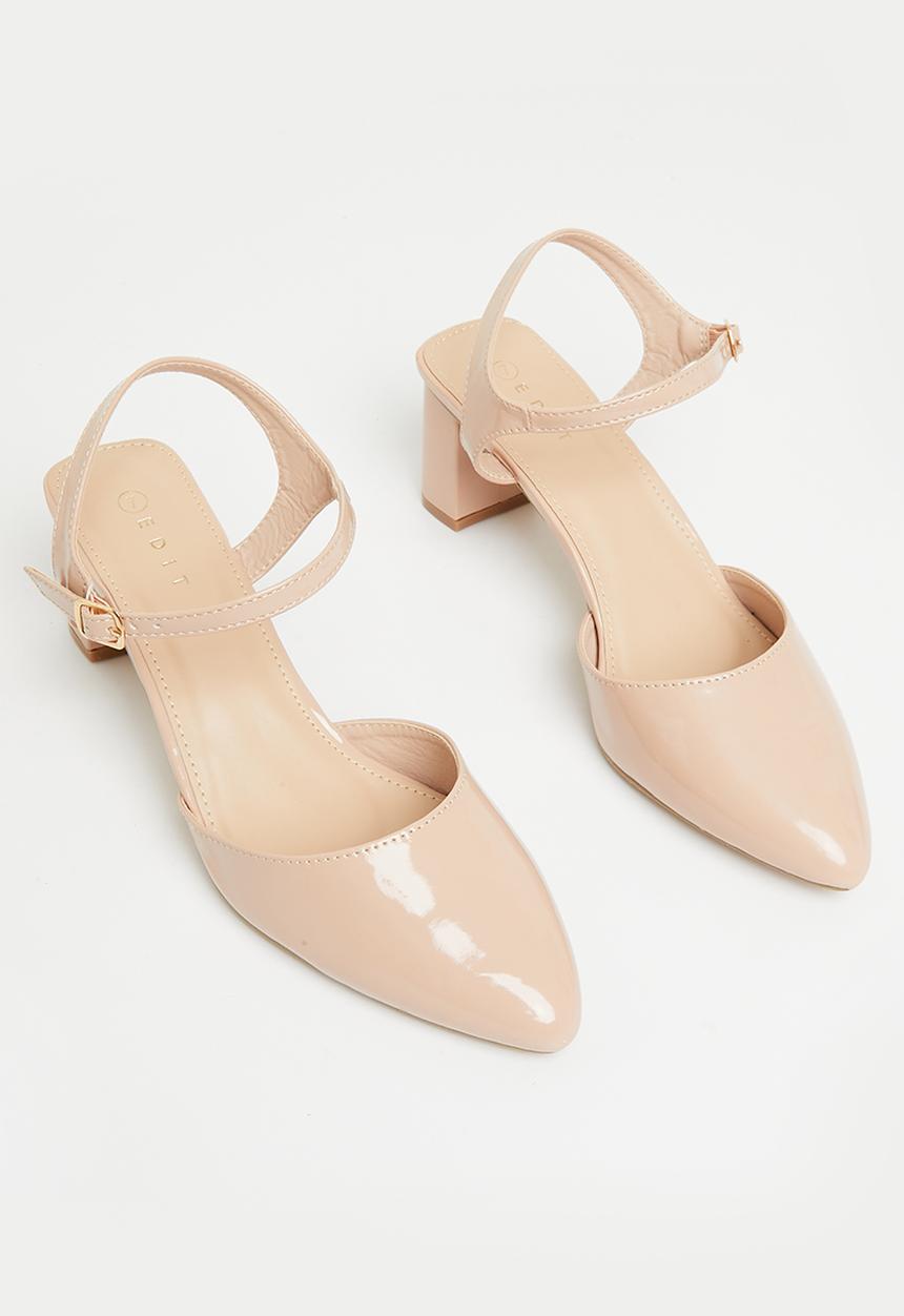 edit - Jaylin anklestrap block heel - natural