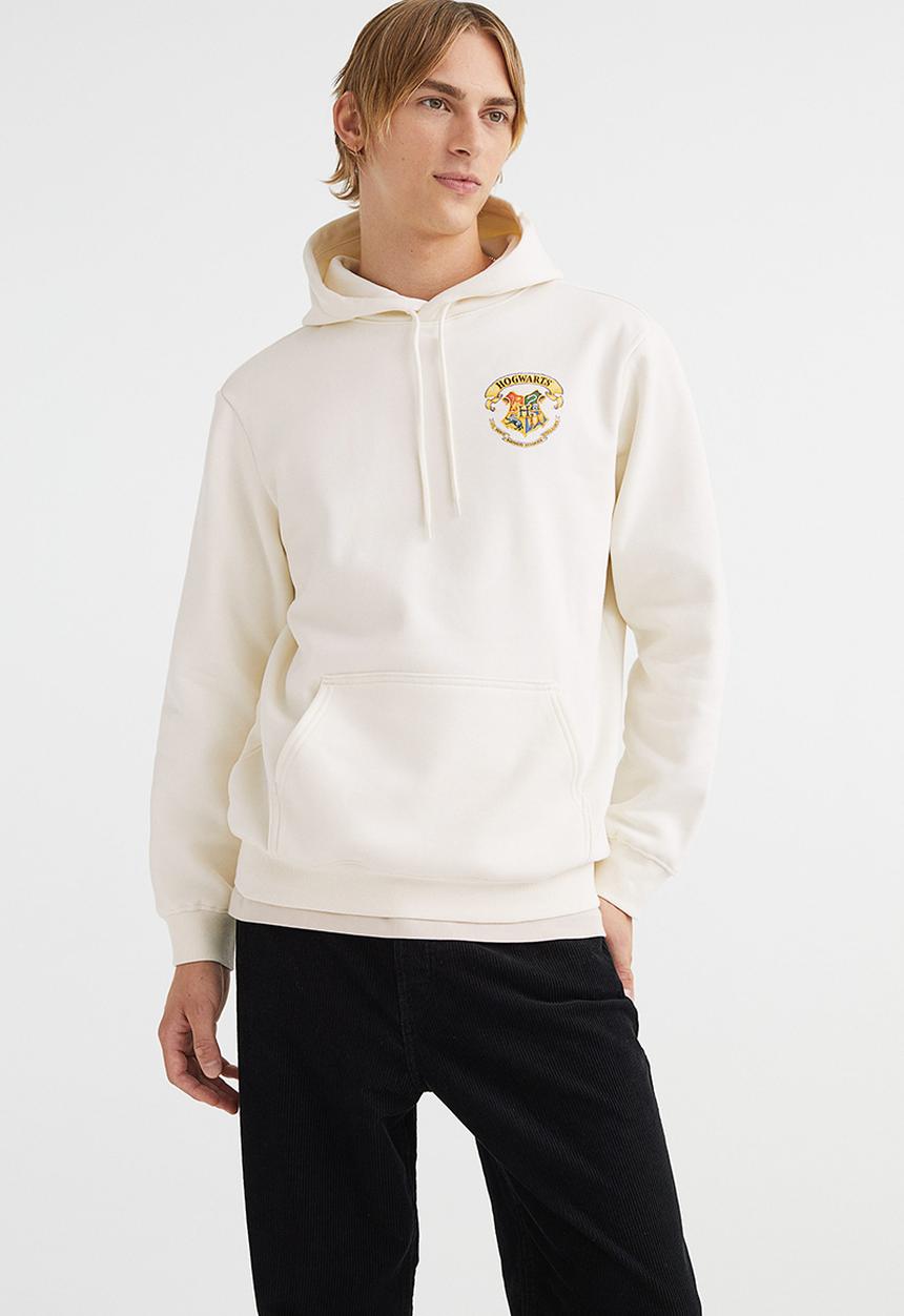 H&M - Regular fit hoodie - white/harry potter