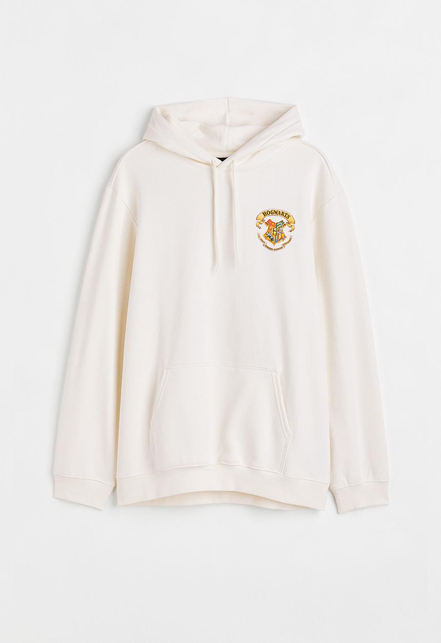 H&M - Regular fit hoodie - white/harry potter