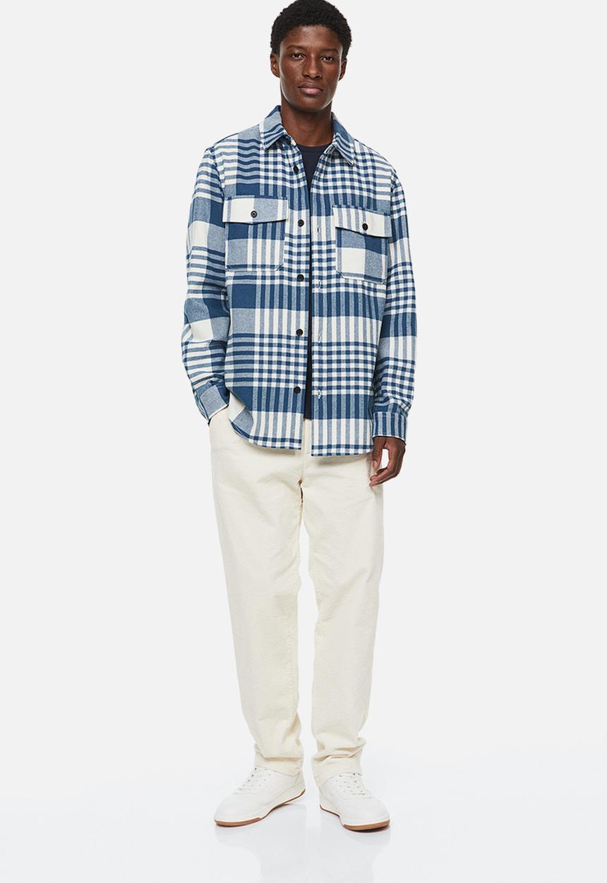 H&M - Twill overshirt - blue & white checked