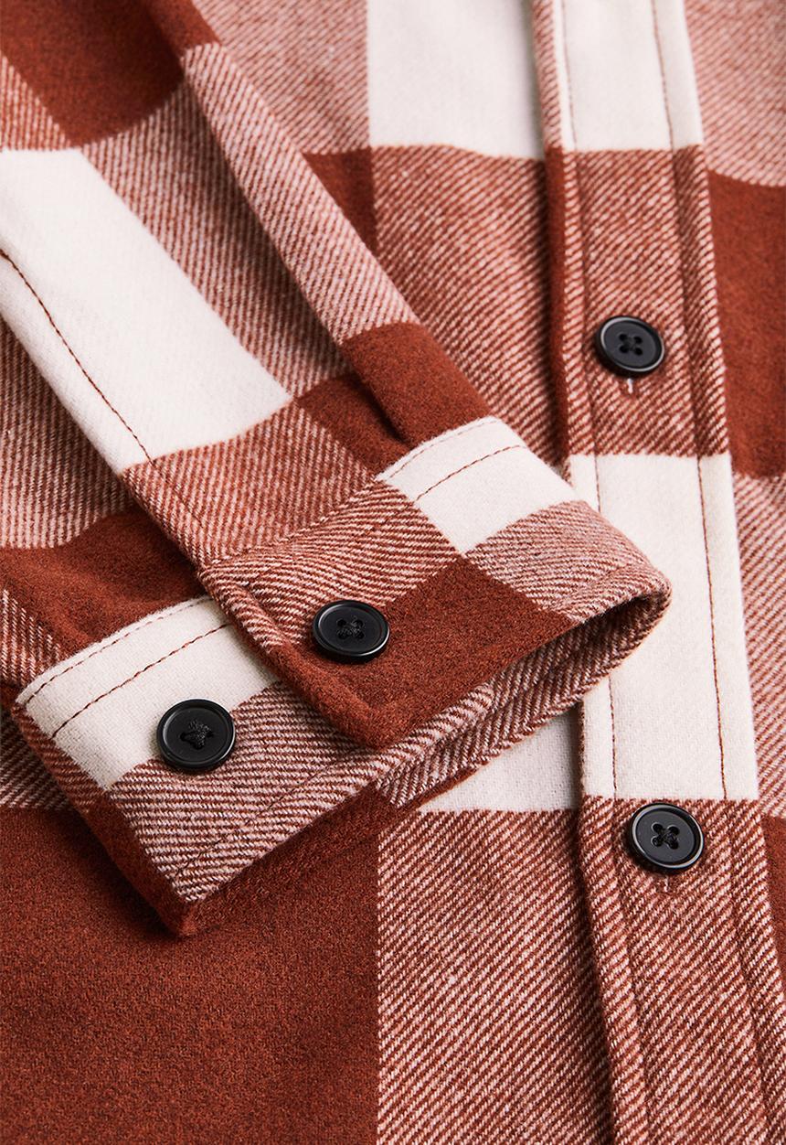 H&M - Twill overshirt - red/checked