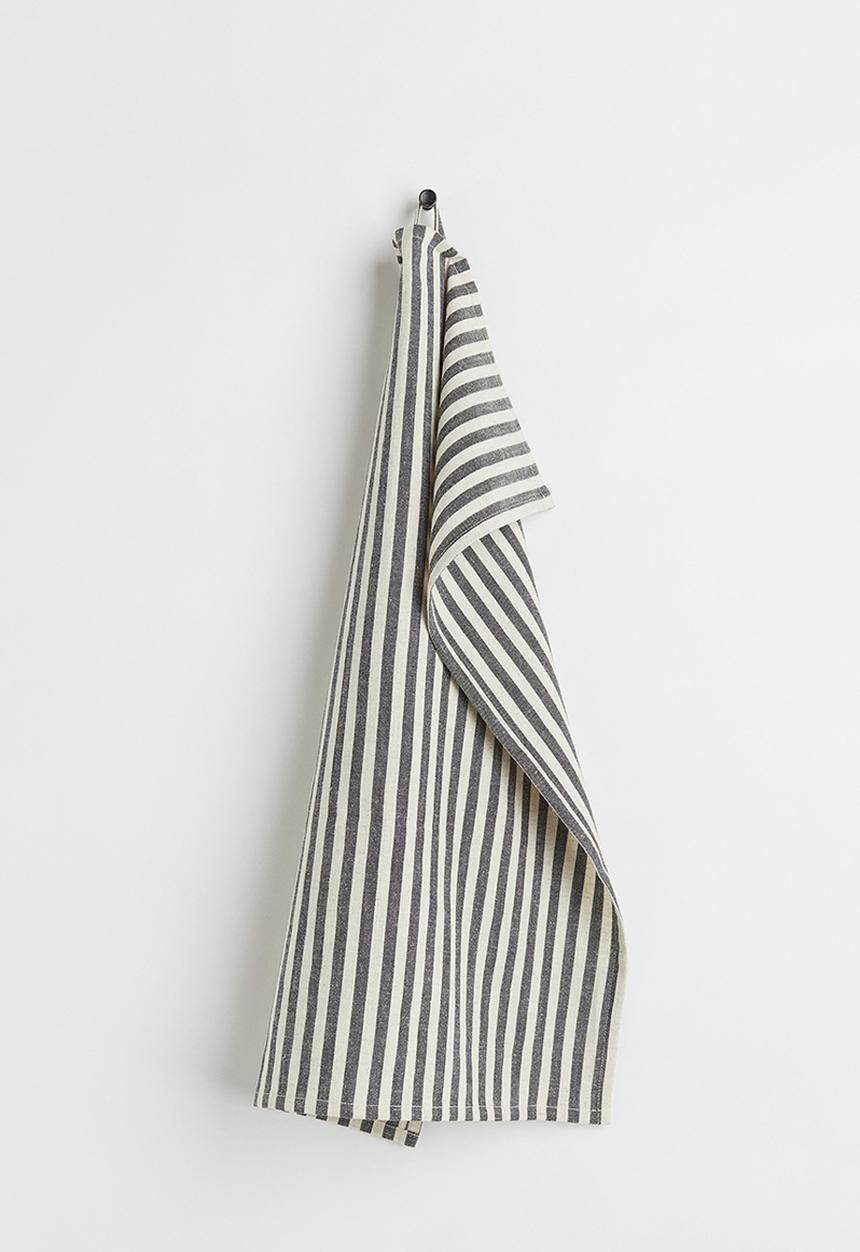 H&M - Striped tea towel - grey/multi