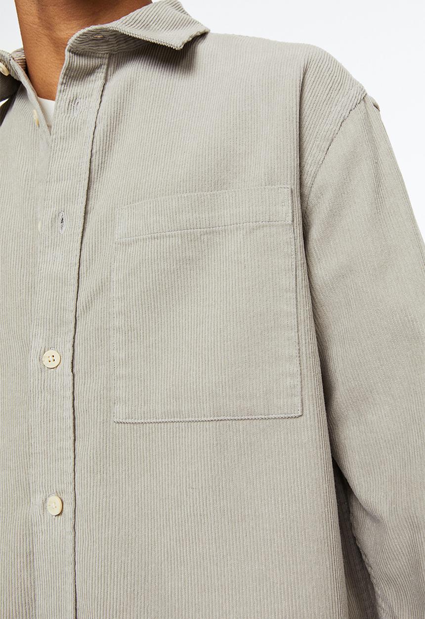 H&M - Relaxed fit corduroy shirt - light greige