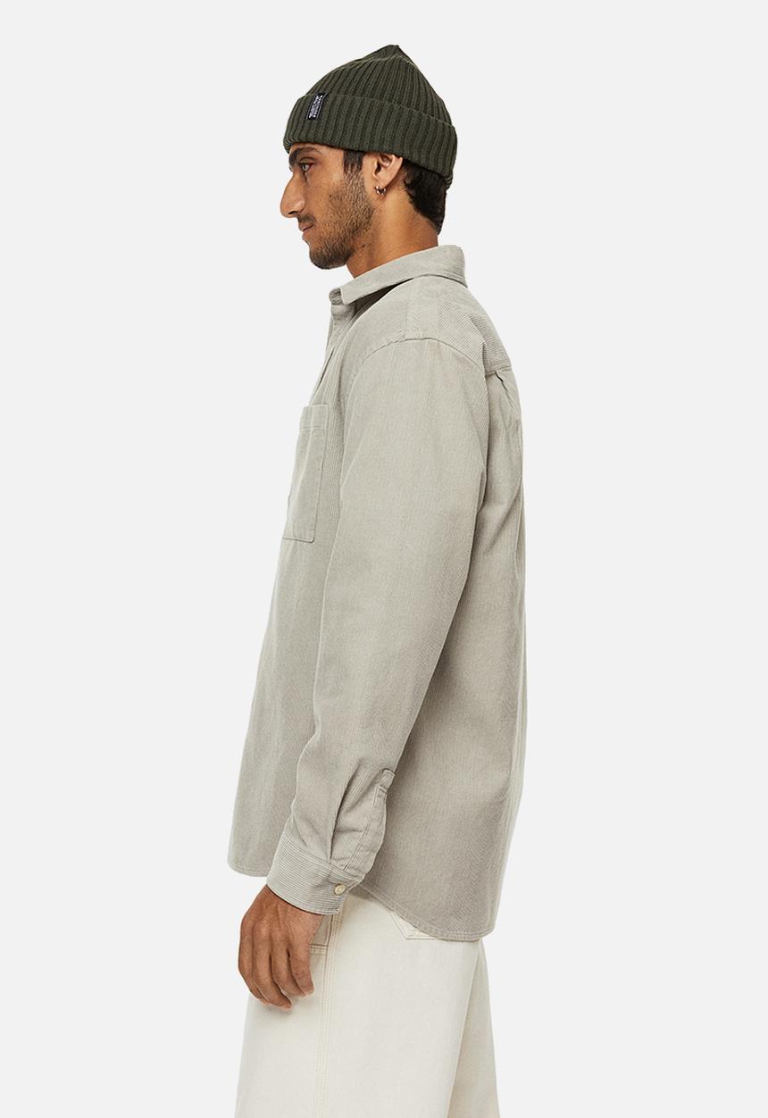 H&M - Relaxed fit corduroy shirt - light greige