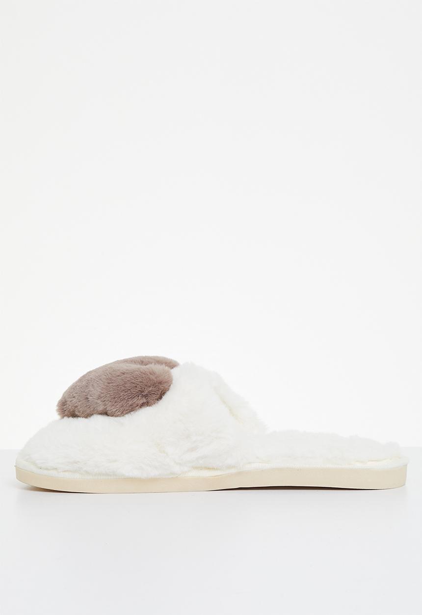 Superbalist - Heart closed toe slipper - cream/mocha