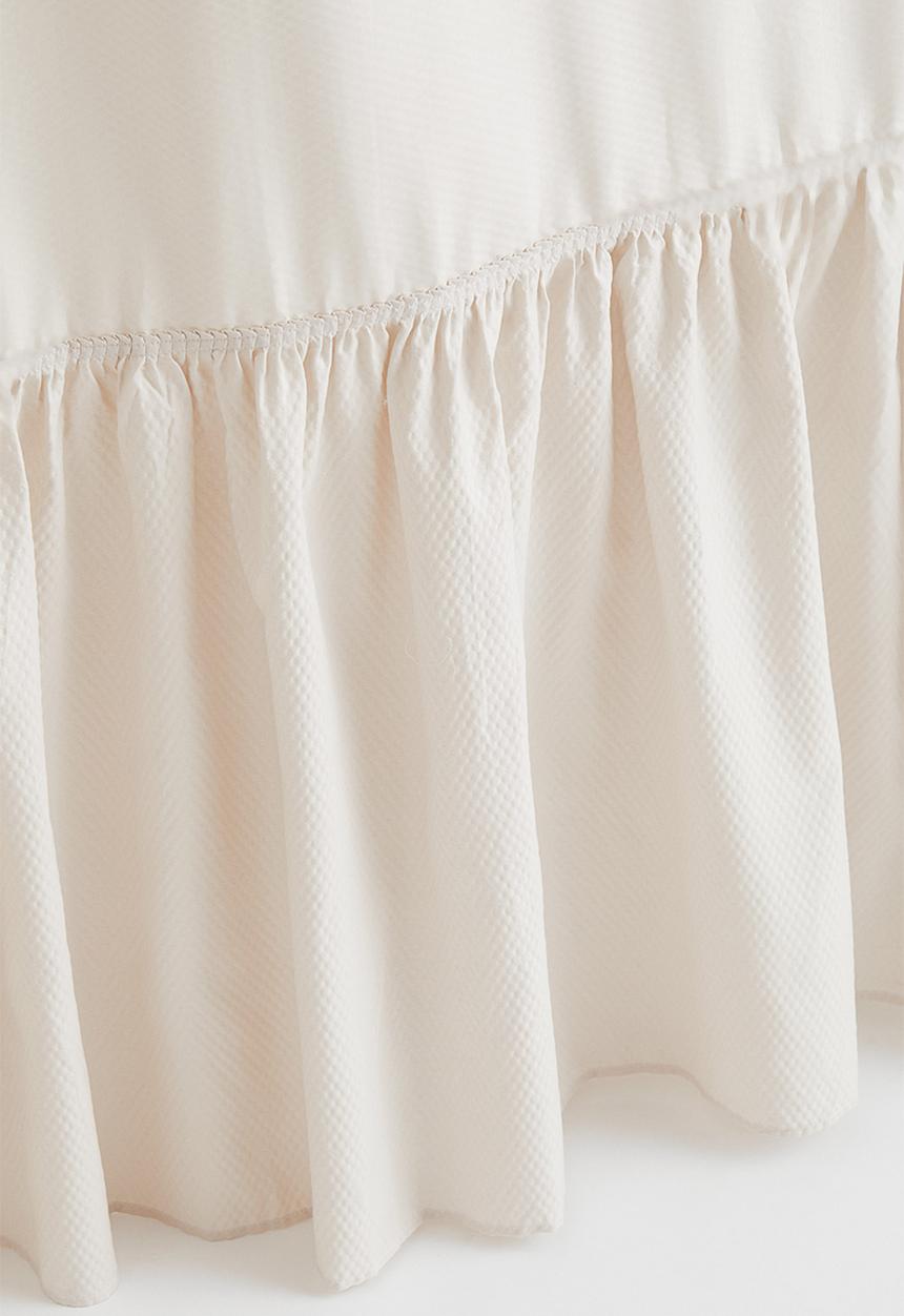 H&M - Flounce-trimmed shower curtain - beige