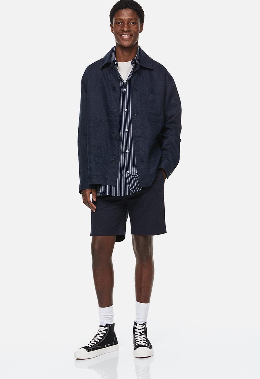H&M - Regular fit chino shorts - navy blue