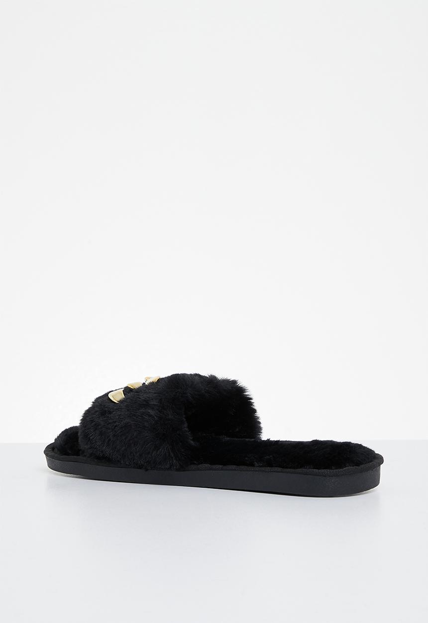 Superbalist - Chain link slipper - black