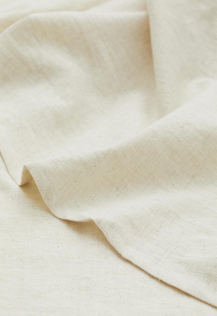 H&M - Round linen-blend tablecloth - light beige