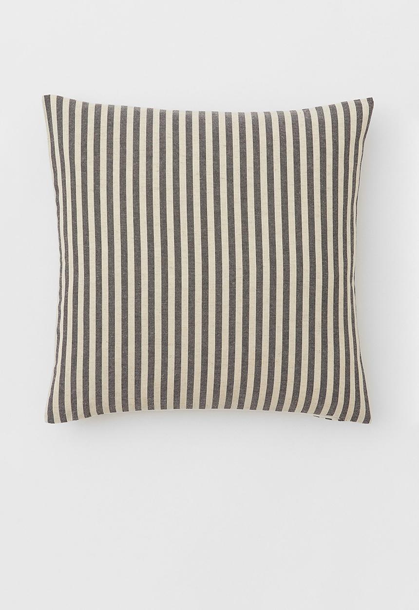 H&M - Linen-blend cushion cover - white/grey/multi