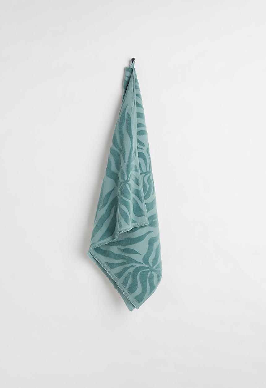 H&M - Jacquard-weave bath towel - turquoise
