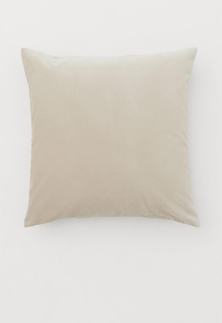 H&M - Cotton velvet cushion cover - beige