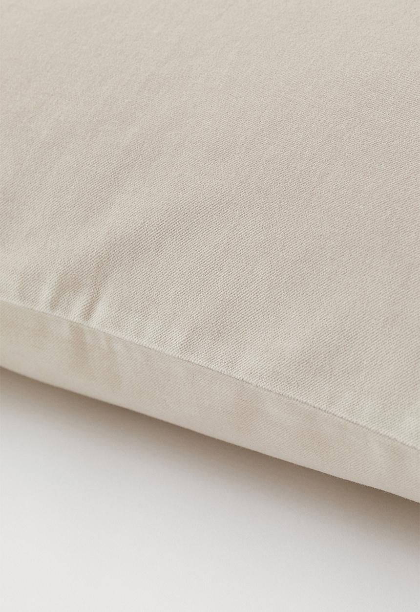 H&M - Cotton velvet cushion cover - beige