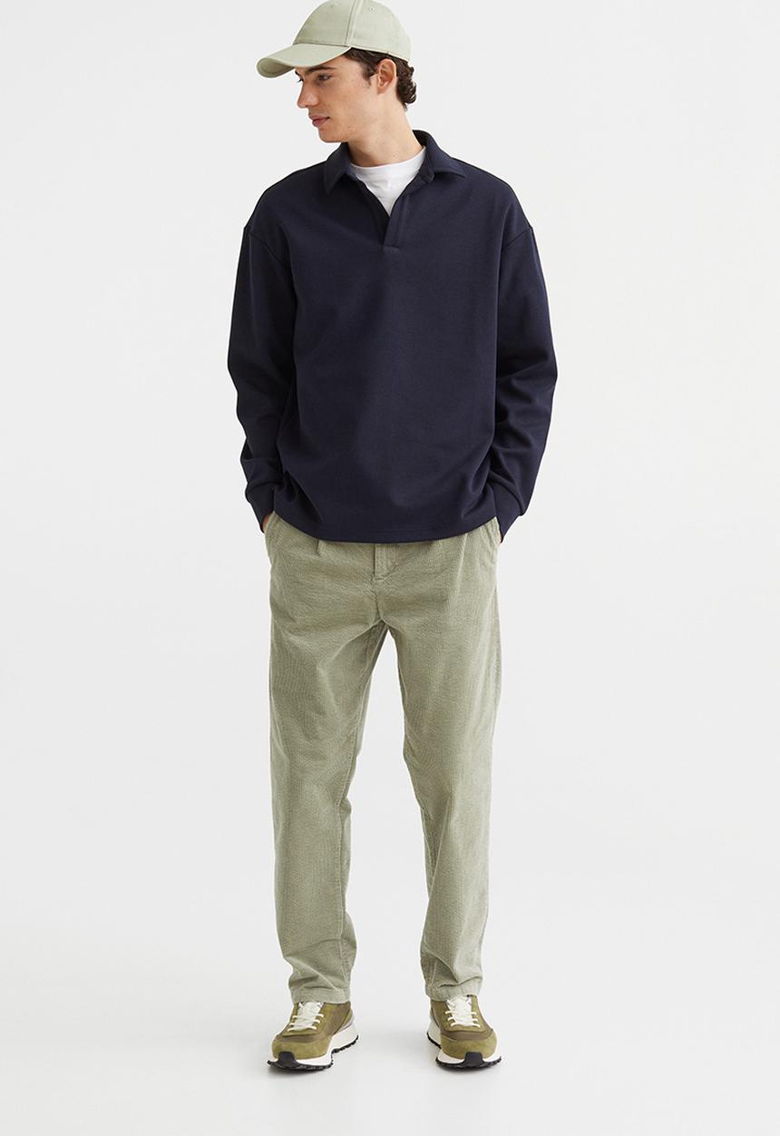H&M - Relaxed fit polo shirt - navy blue
