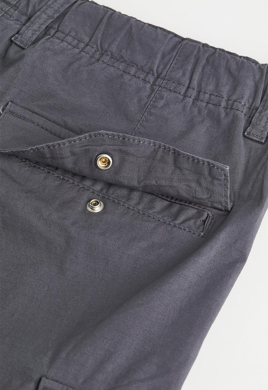 H&M - Regular fit ripstop cargo trousers - dark grey