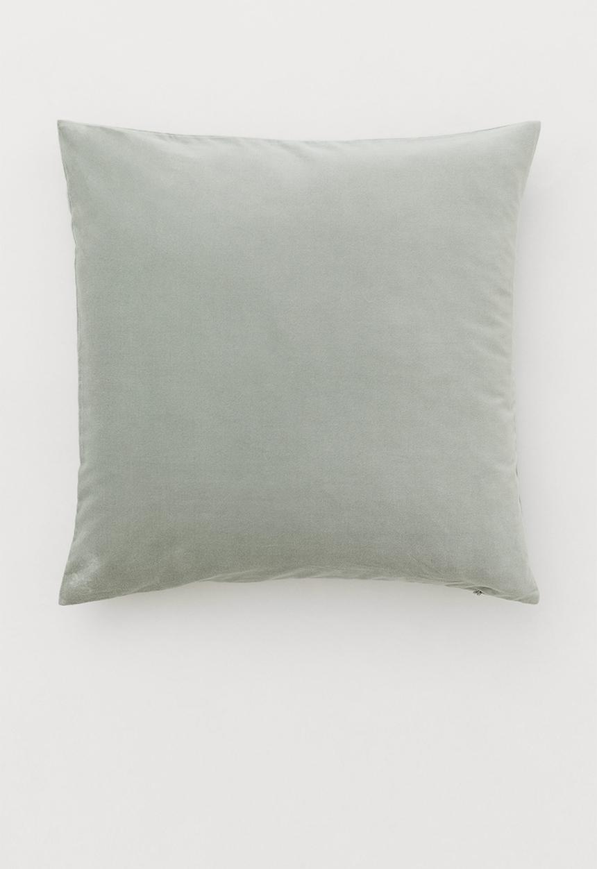 H&M - Cotton velvet cushion cover - green