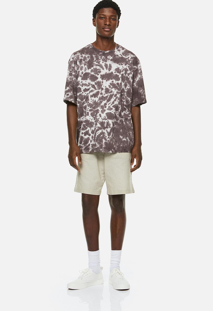H&M - Loose fit linen-blend shorts - light beige