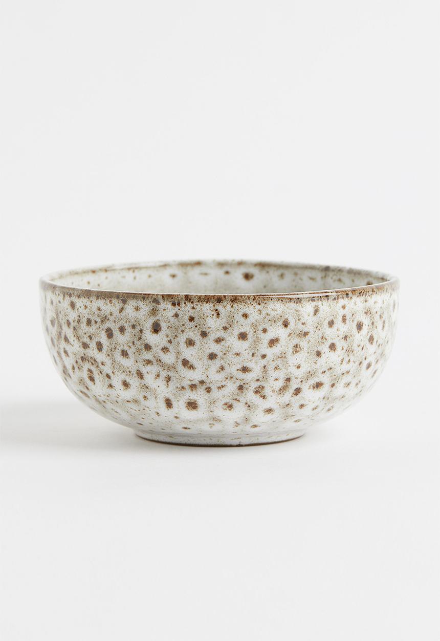 H&M - Stoneware bowl - beige/multi