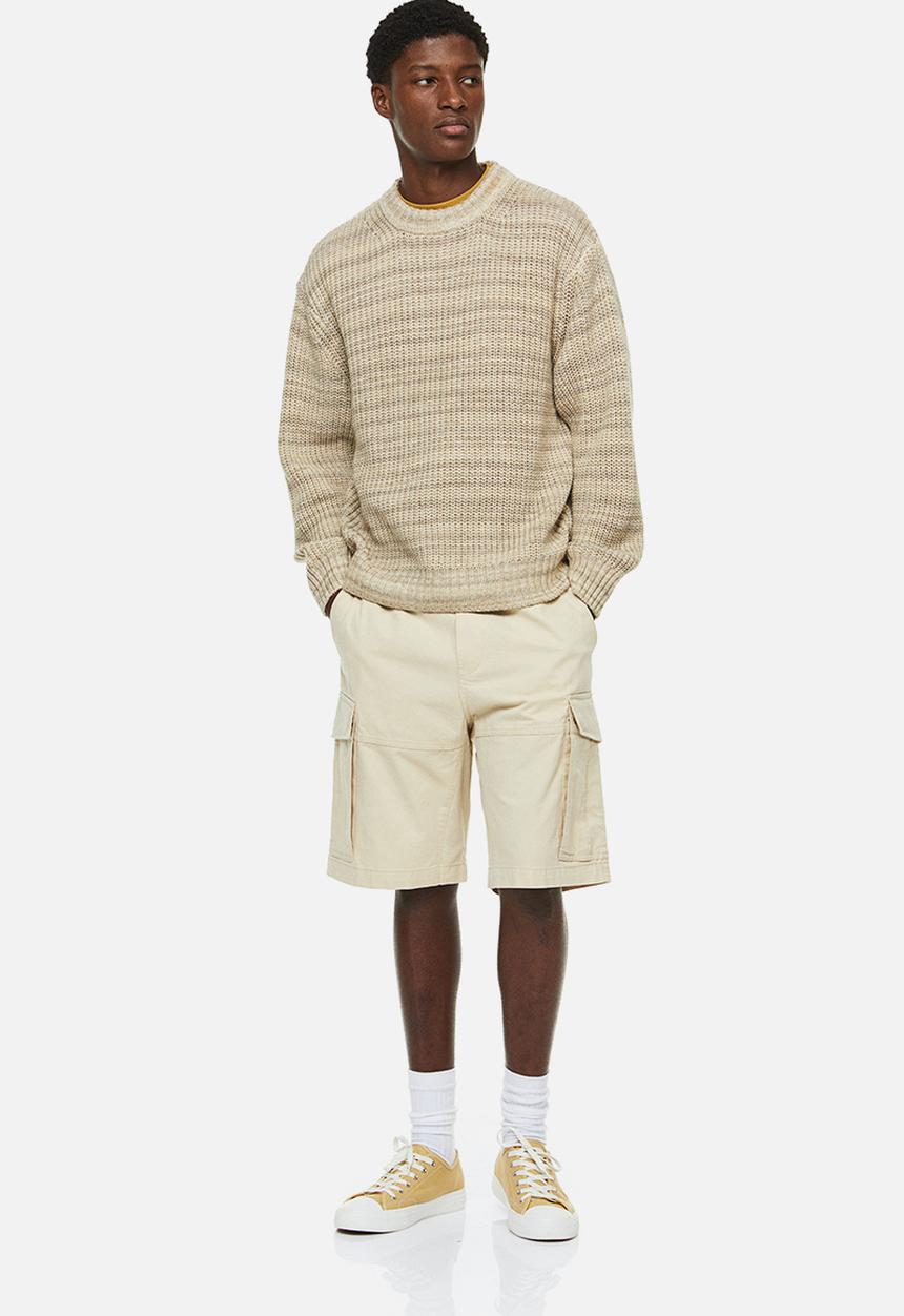 H&M - Regular fit cotton cargo shorts - light beige