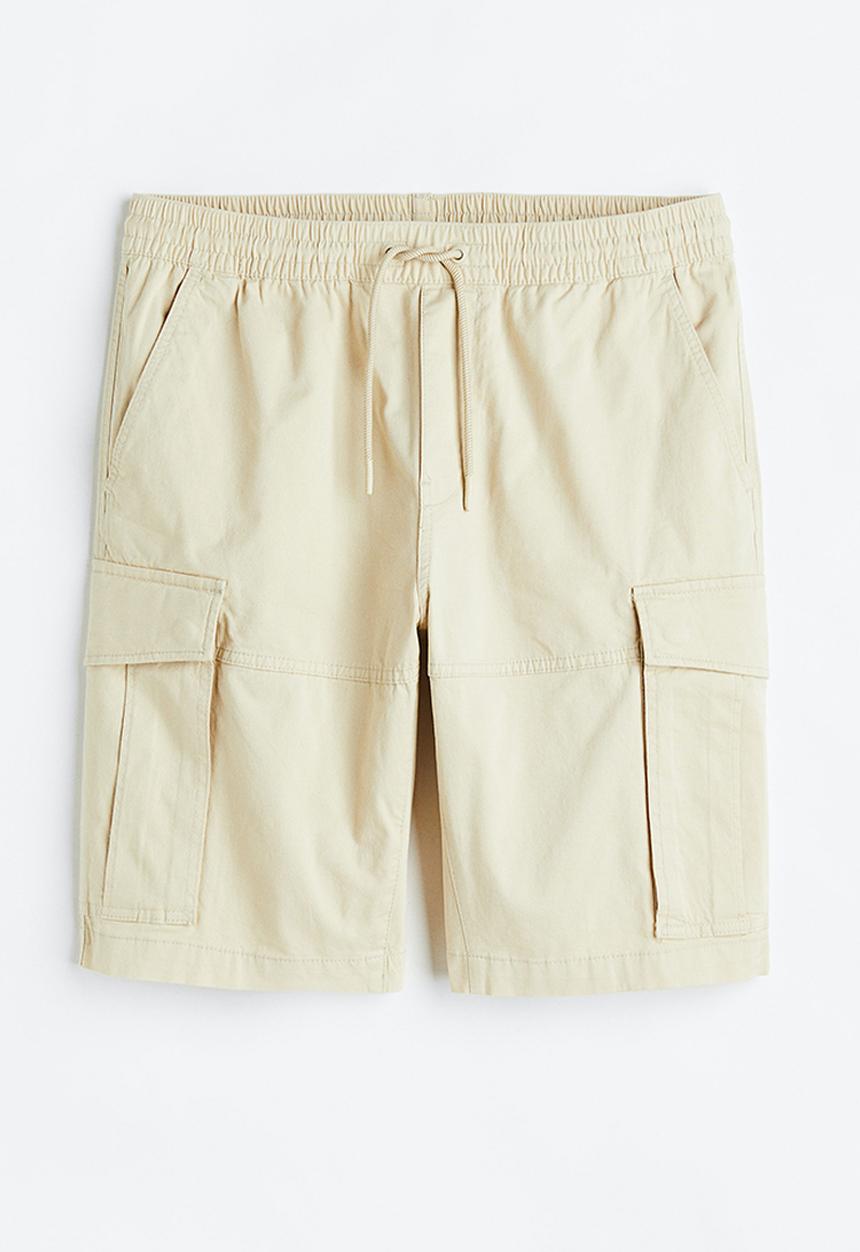 H&M - Regular fit cotton cargo shorts - light beige
