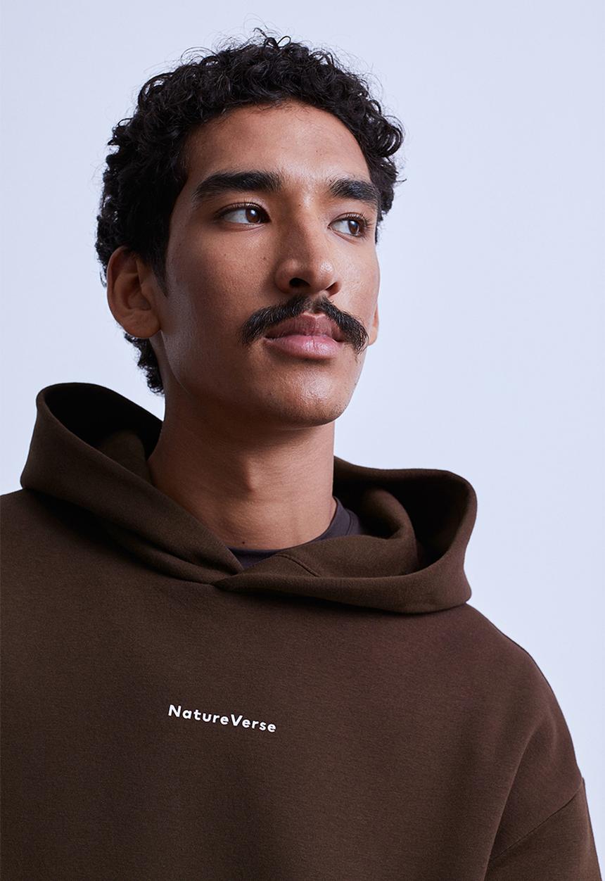 H&M - Relaxed fit hoodie - brown/natureverse