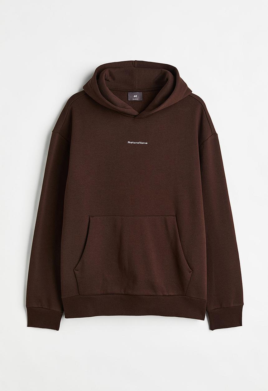 H&M - Relaxed fit hoodie - brown/natureverse