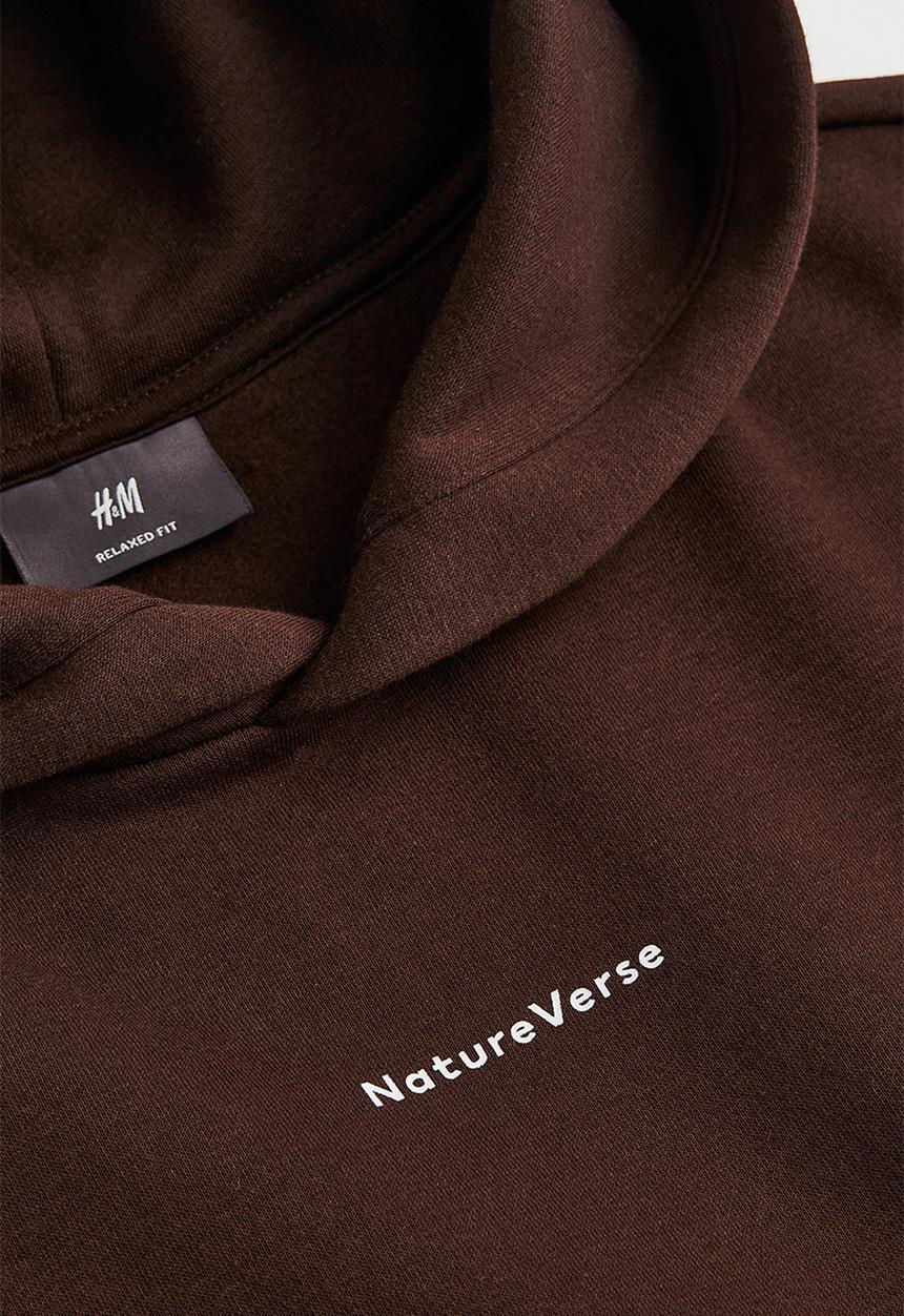 H&M - Relaxed fit hoodie - brown/natureverse