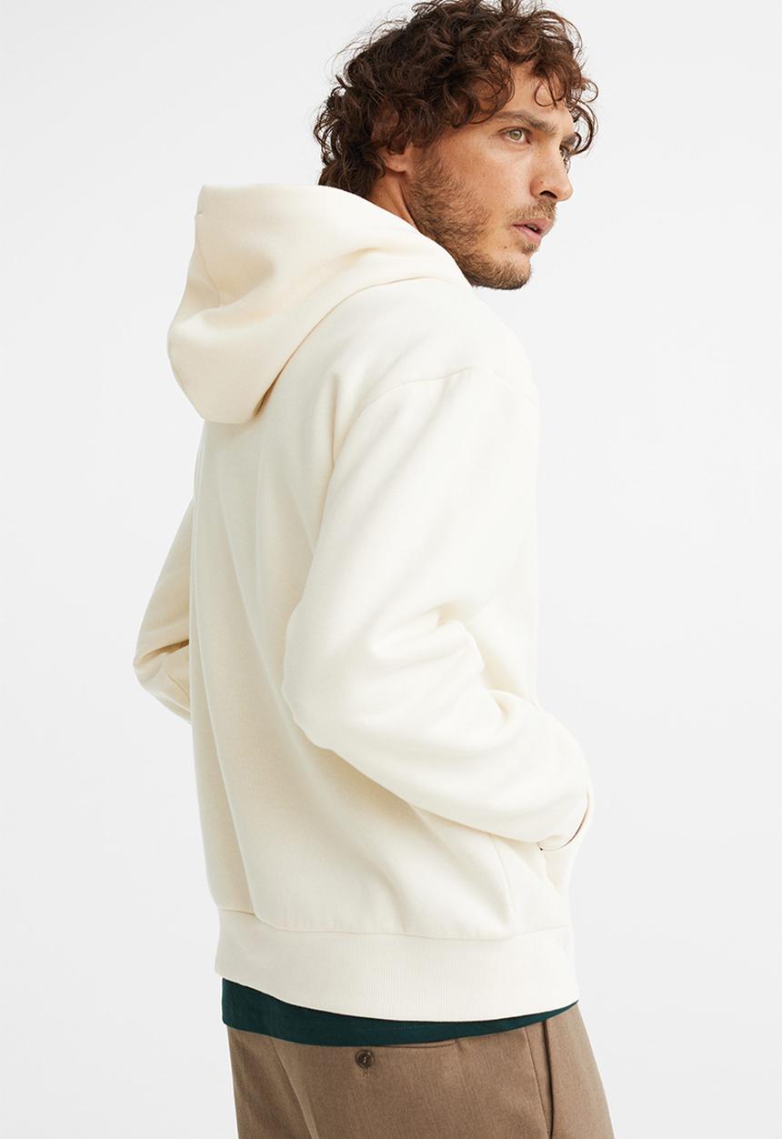 H&M - Relaxed fit hoodie - cream/ancient future