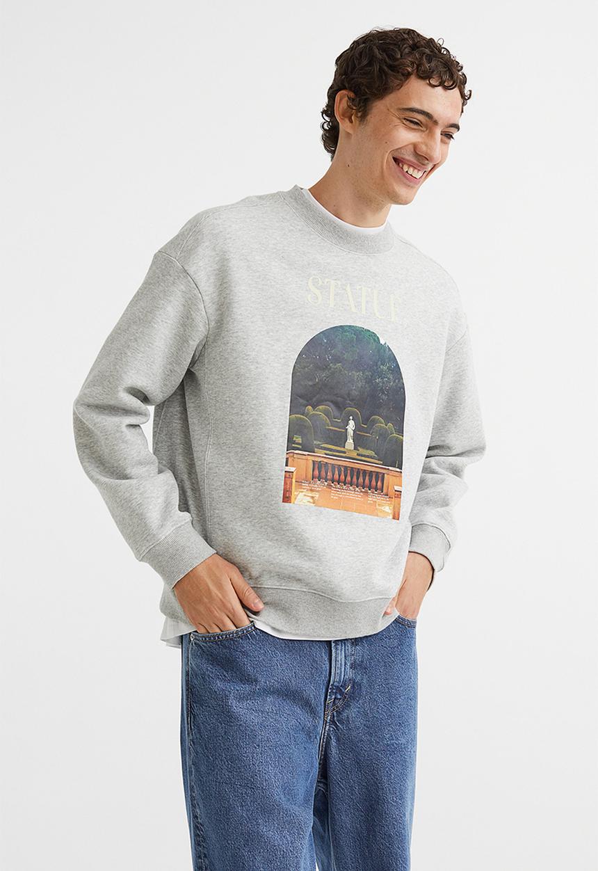 H&M - Sweatshirt - light grey/statue