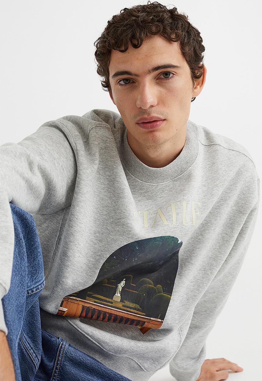 H&M - Sweatshirt - light grey/statue