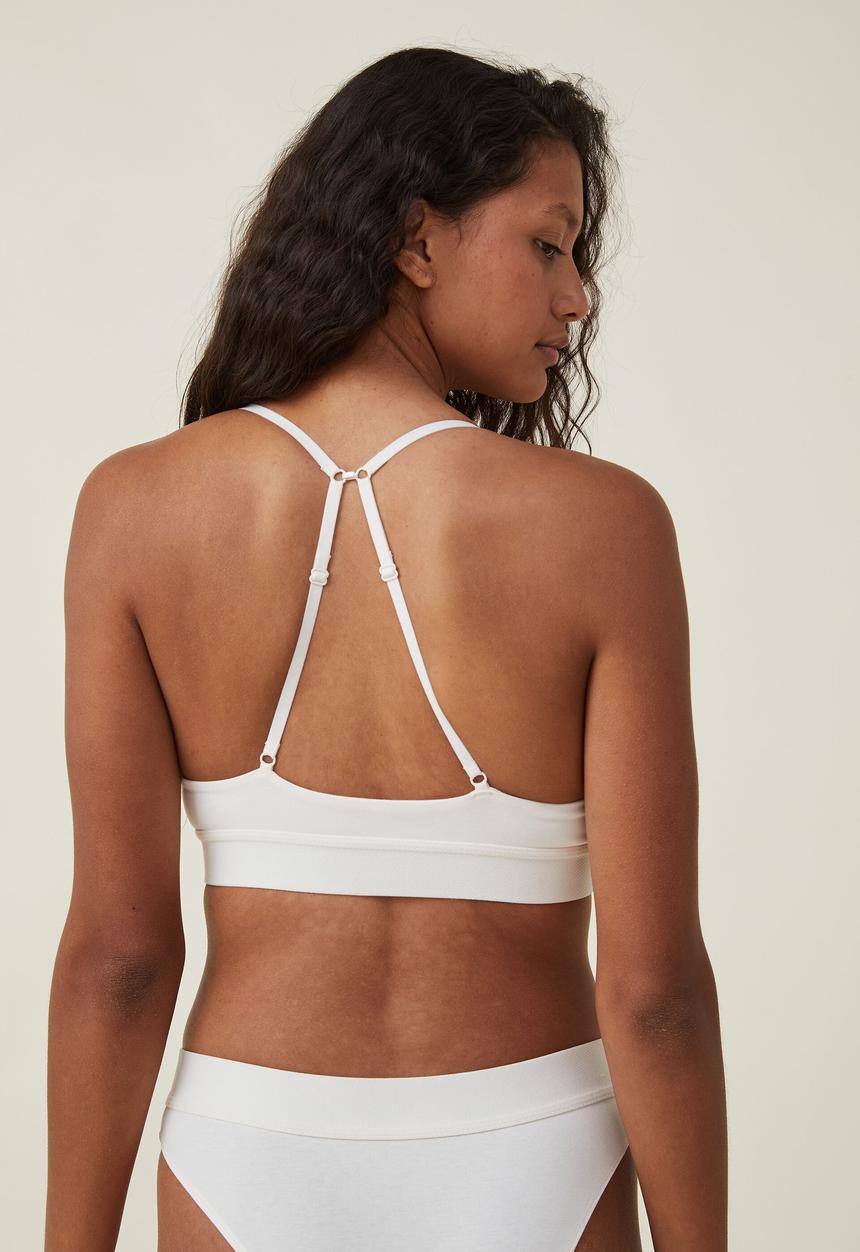 Cotton On - Organic cotton everyday scoop bralette - whisper white