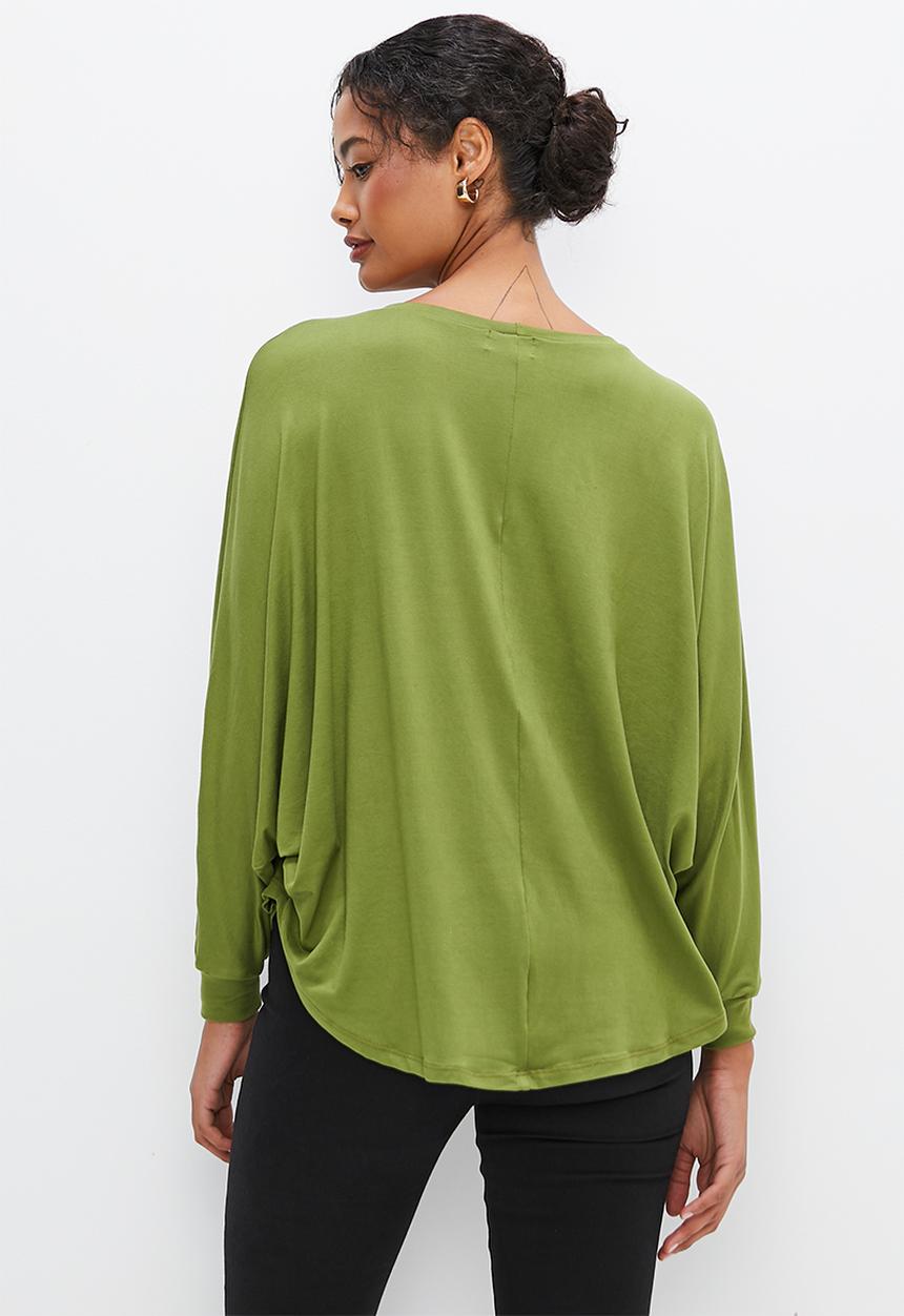 edit - Oversized dolman tee - khaki       