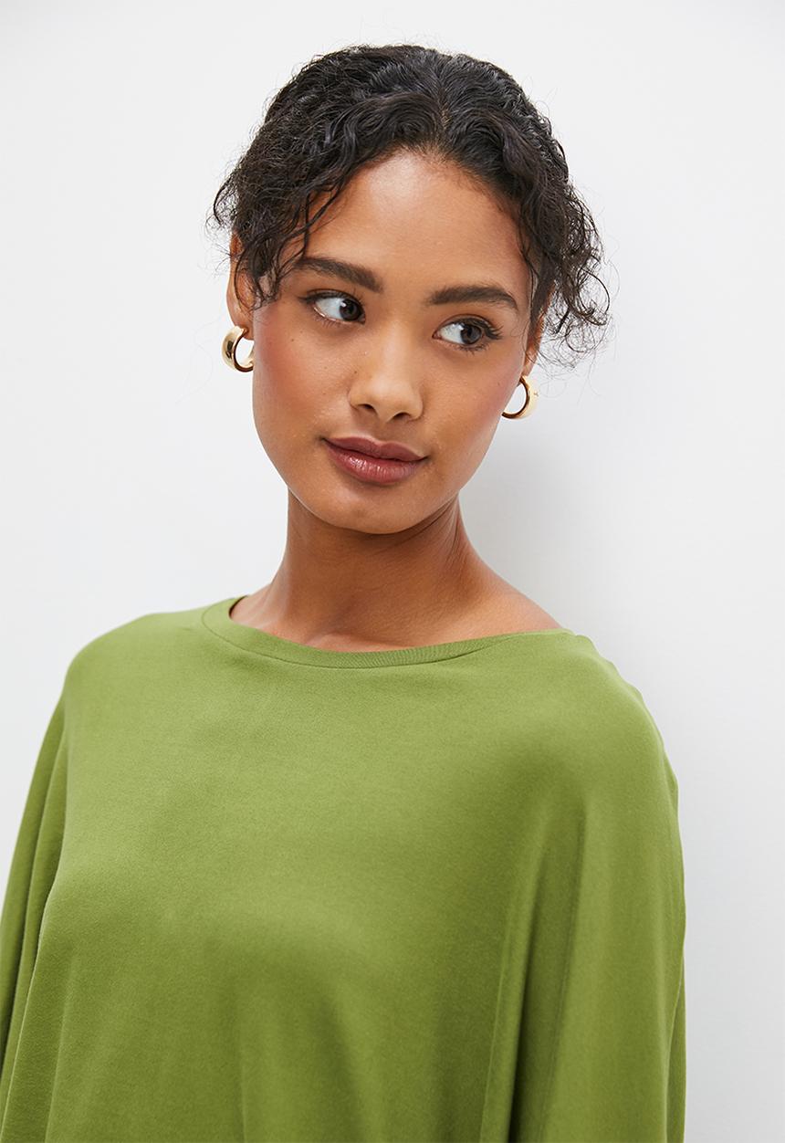 edit - Oversized dolman tee - khaki       