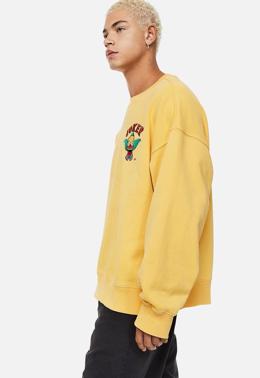 H&M - Oversized fit cotton sweatshirt - yellow/the simpsons