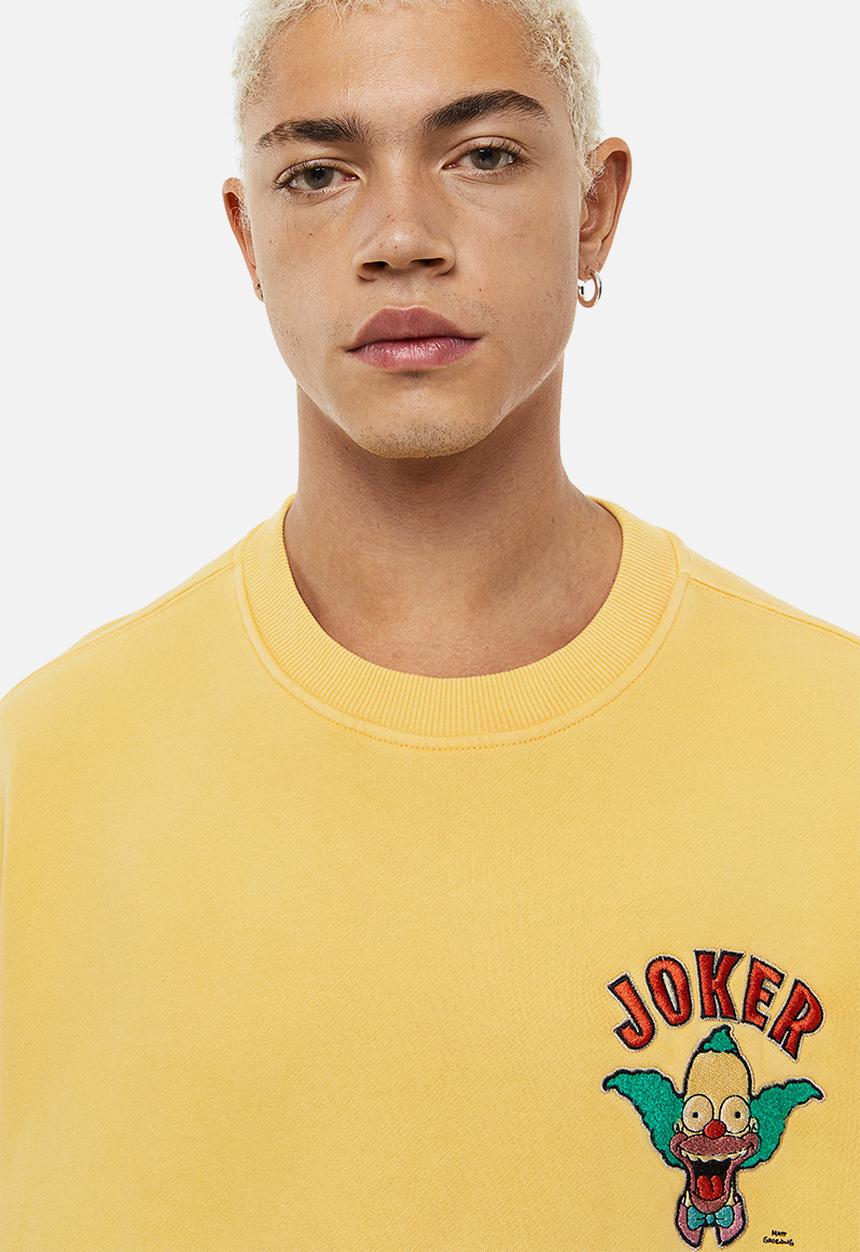 H&M - Oversized fit cotton sweatshirt - yellow/the simpsons