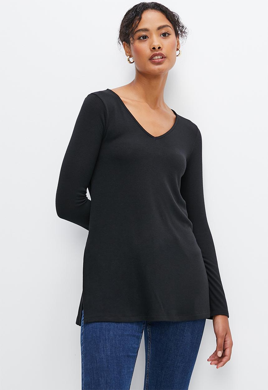 edit - Tunic cut and sew - black