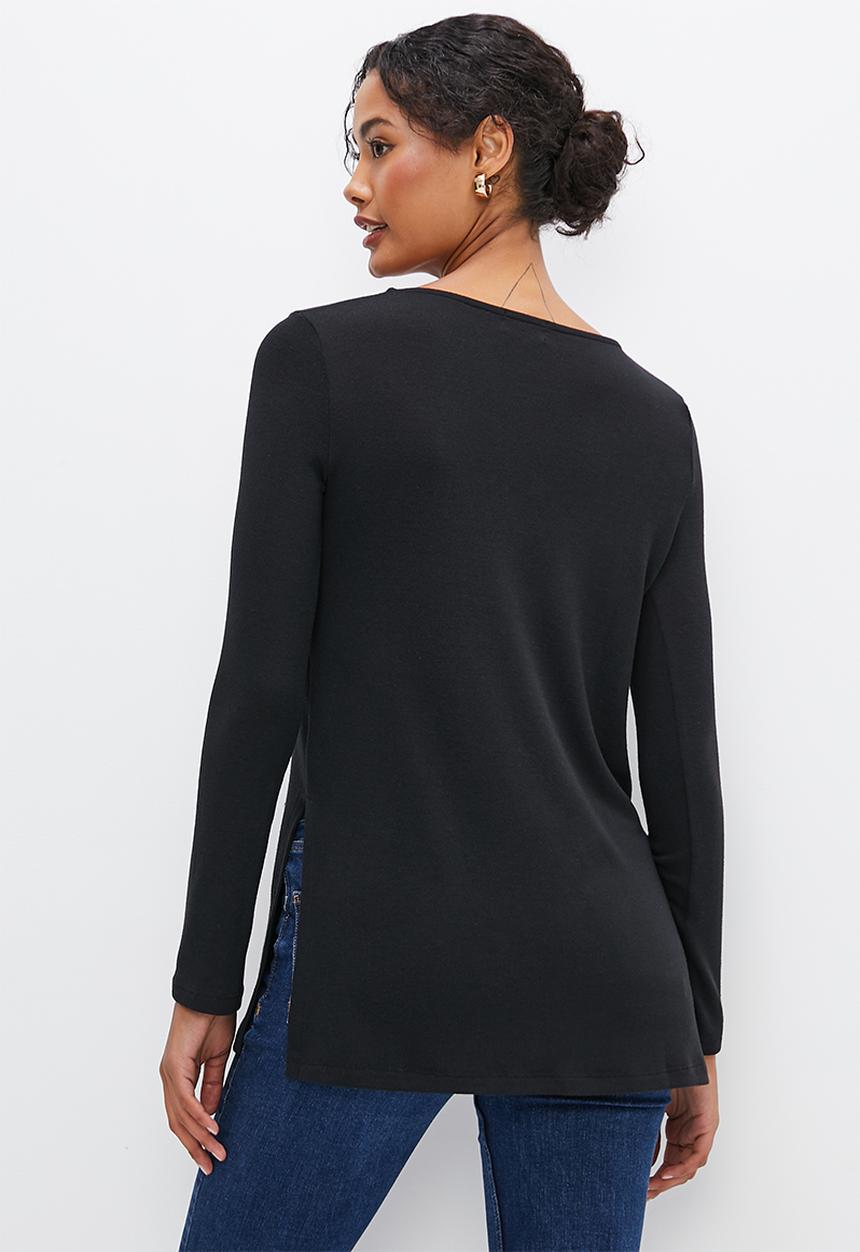 edit - Tunic cut and sew - black