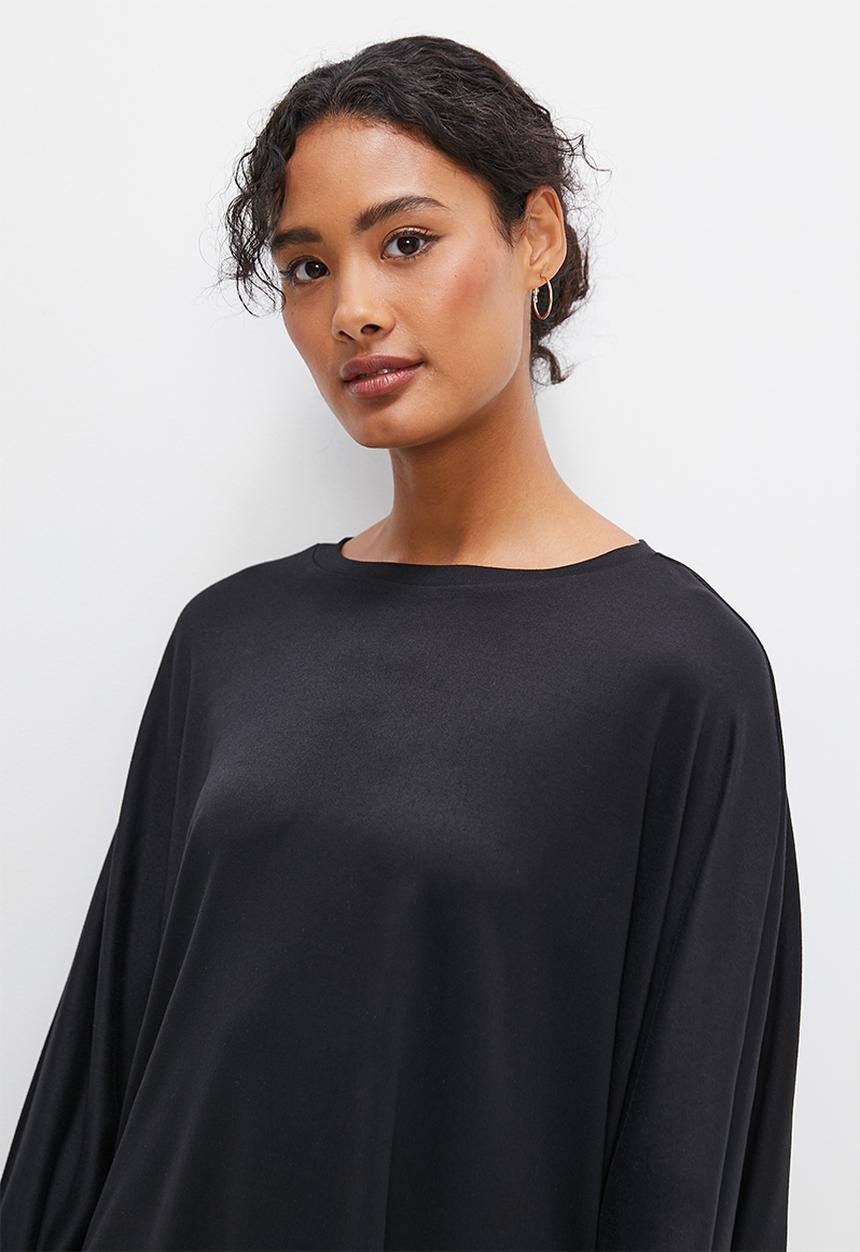 edit - Oversized dolman tee - black