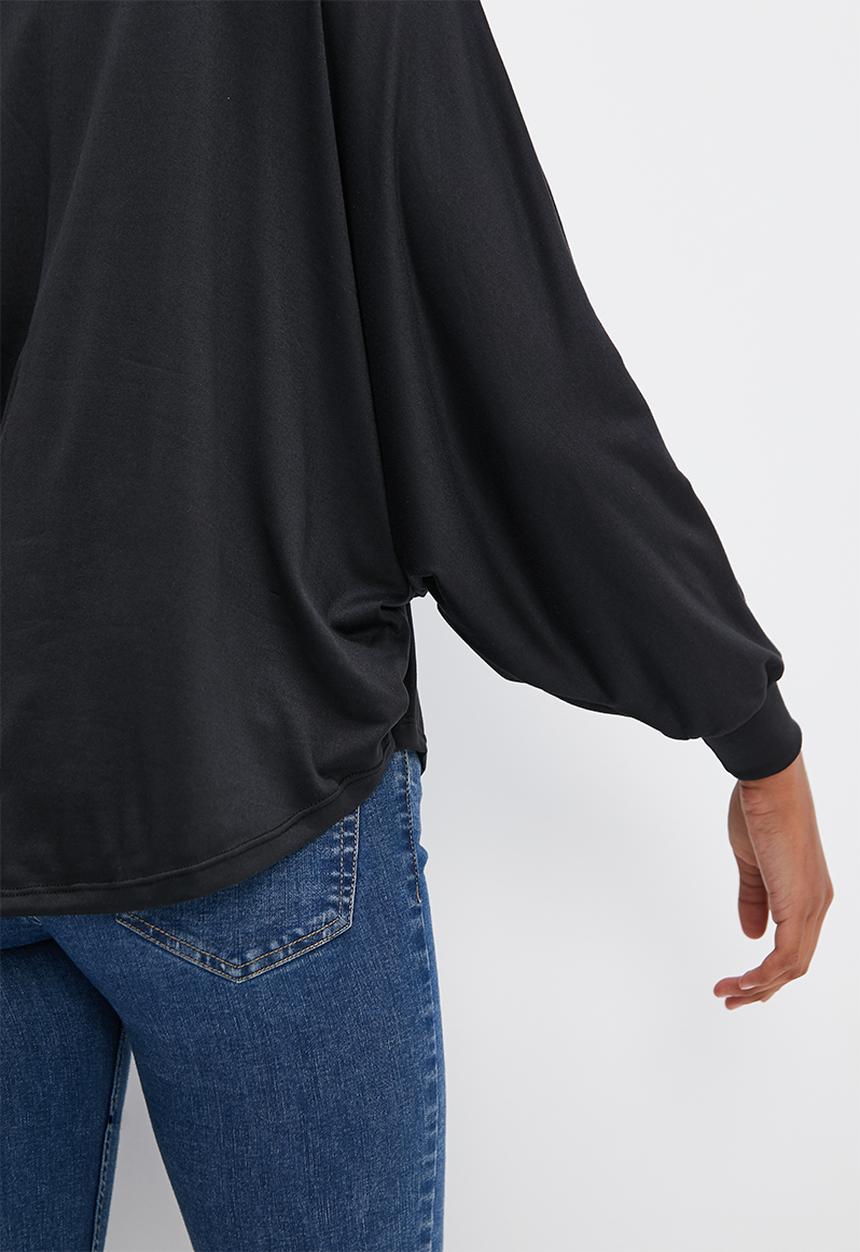 edit - Oversized dolman tee - black