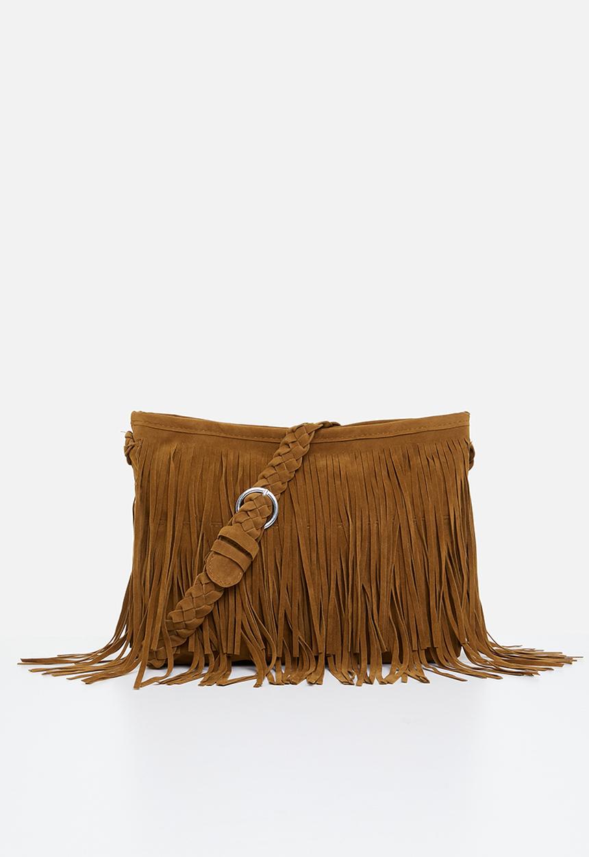 Superbalist - Gracie fringed crossbody - tan