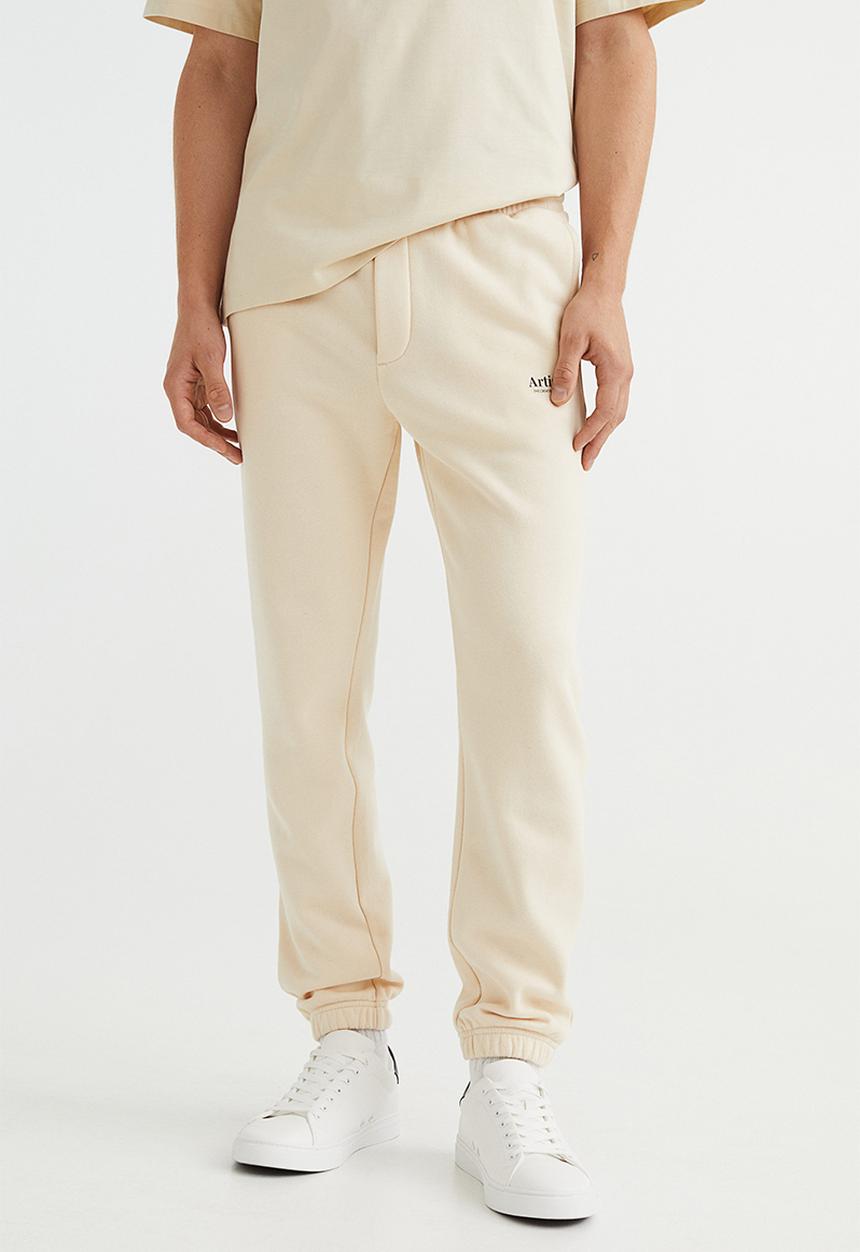 H&M - Slim fit sweatpants - cream