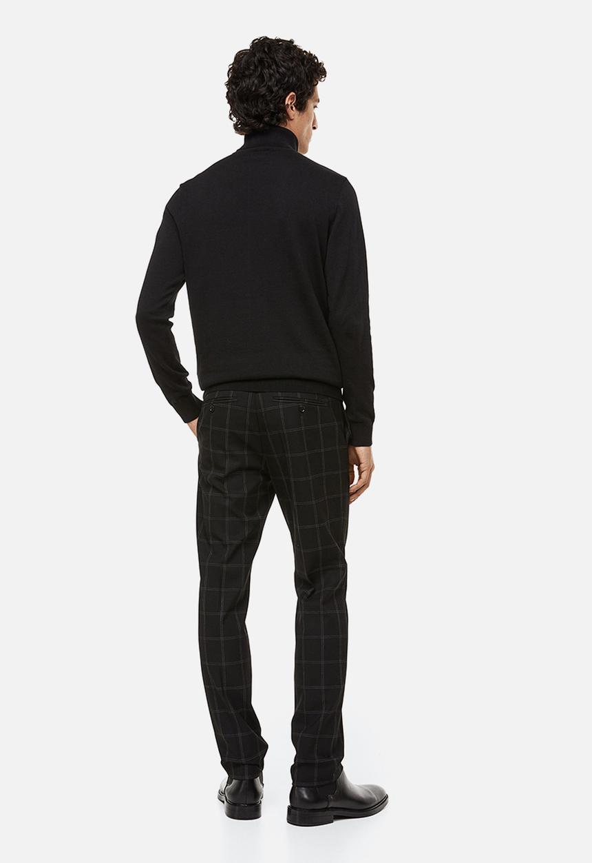 H&M - Slim fit trousers - black